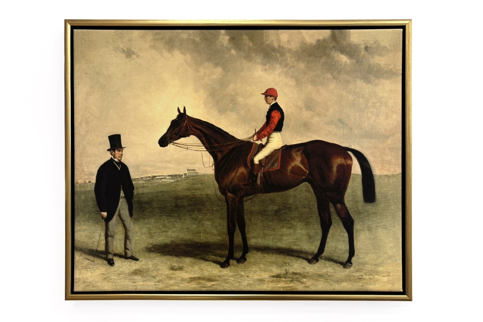 Gladiateur with Harry Grimshaw up and his owner, Count Frederic de Lagrange - Harry Hall