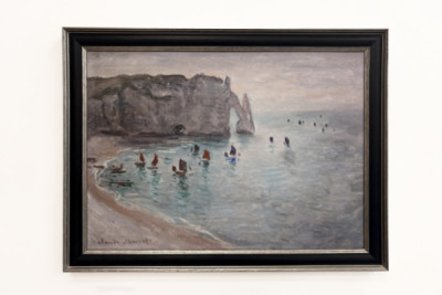 Etretat, Porte d'Aval: Fishing Boats Leaving the Port