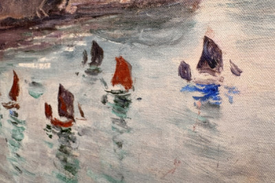 Etretat, Porte d'Aval: Fishing Boats Leaving the Port