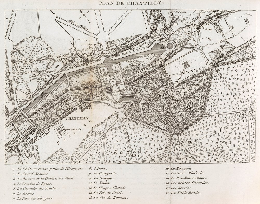 Promenades or Itineraries of the Gardens of Chantilly by   Mérigot