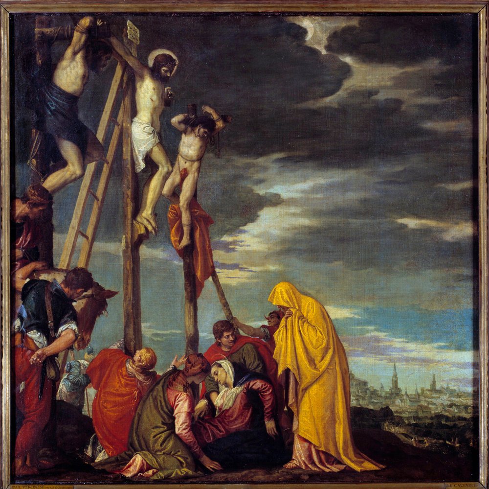The Calvary Painting by Paolo Caliari, called Paolo Veronese (1528-1588), 16th century, H. 1.02 x 1.02 m by Veronese