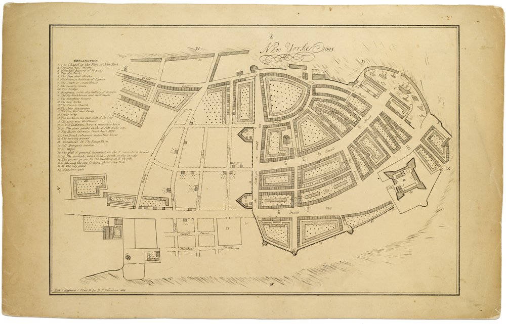 New Yorke 1695, 1846 by American School