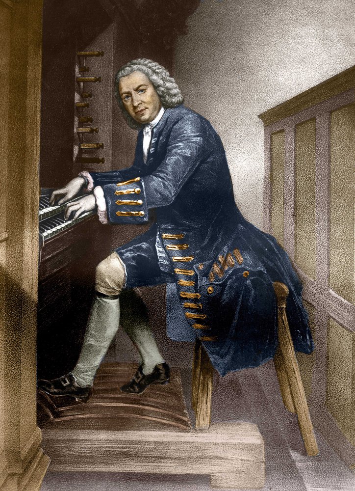 Johann Sebastian Bach playing the Organ, c.1881