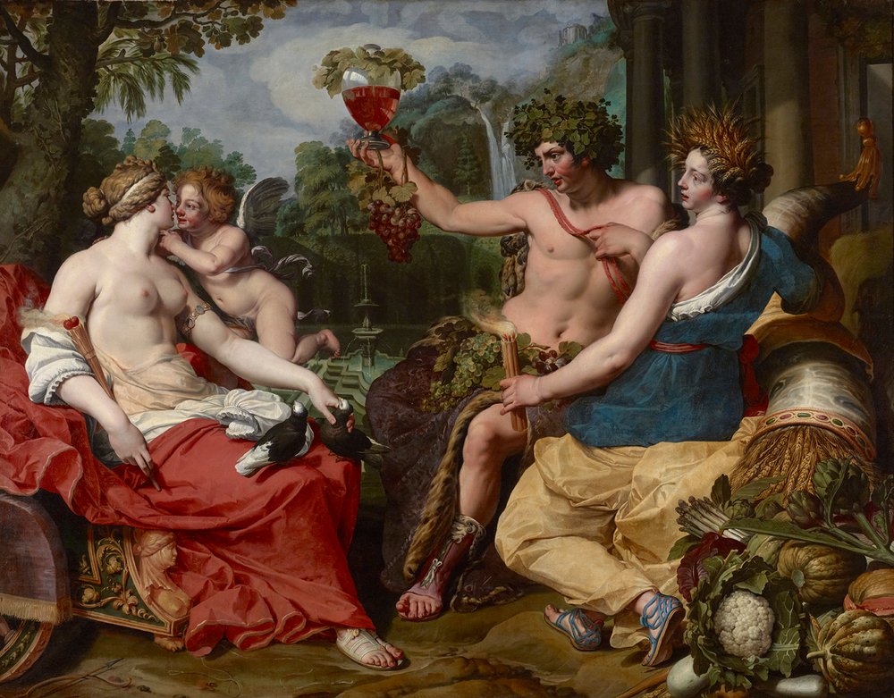 Ceres, Bacchus and Venus by Abraham Janssens