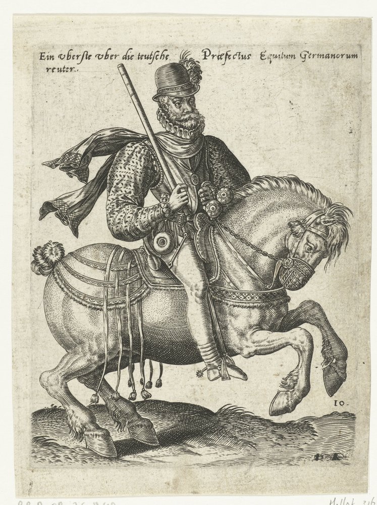 German Cavalry Commander by Abraham de Bruyn (attributed to)
