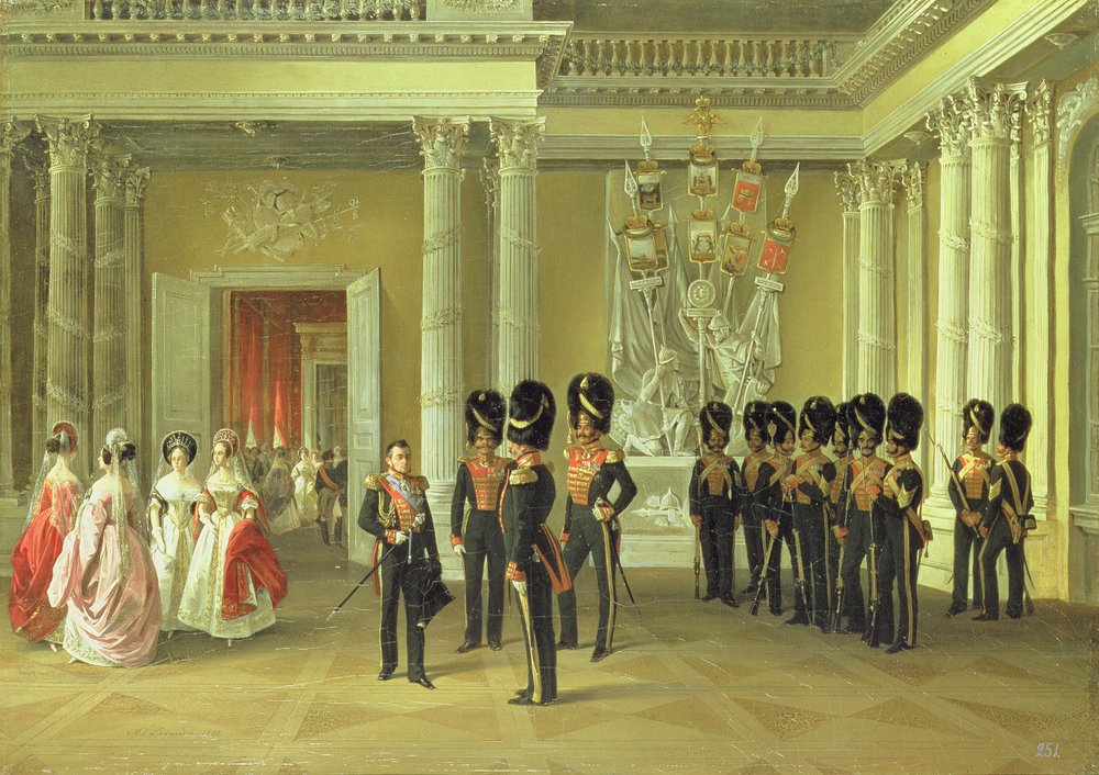 The Heraldic Hall in the Winter Palace, St Petersburg, 1838