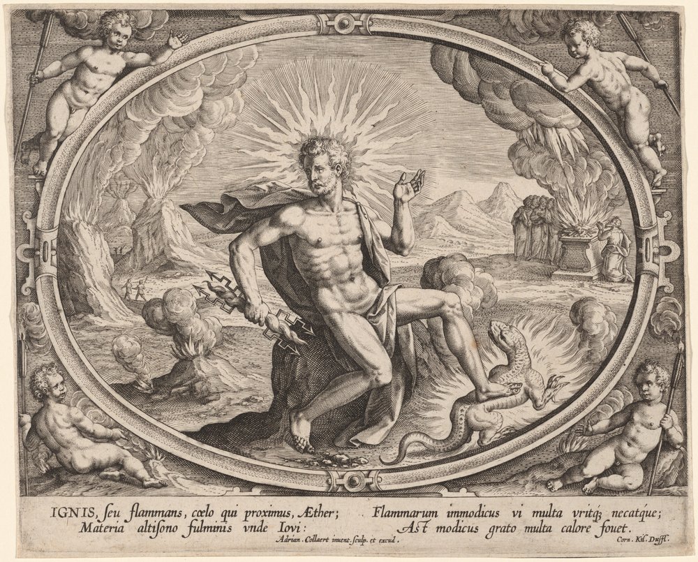 Fire by Adriaen Collaert: Premium art reproduction