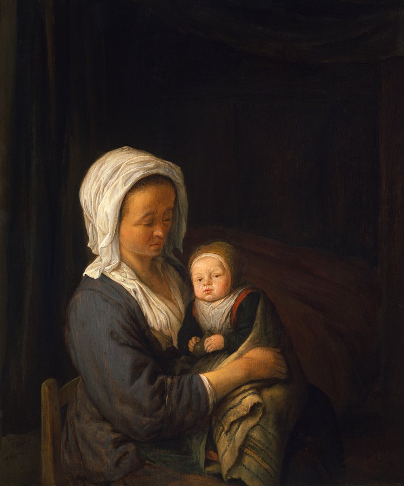 Woman Holding a Child in her Lap