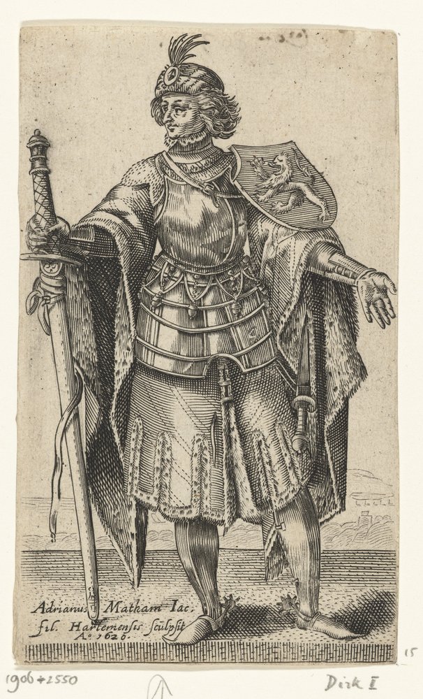 Portrait of Dirk I, Count of Holland by Adriaen Matham