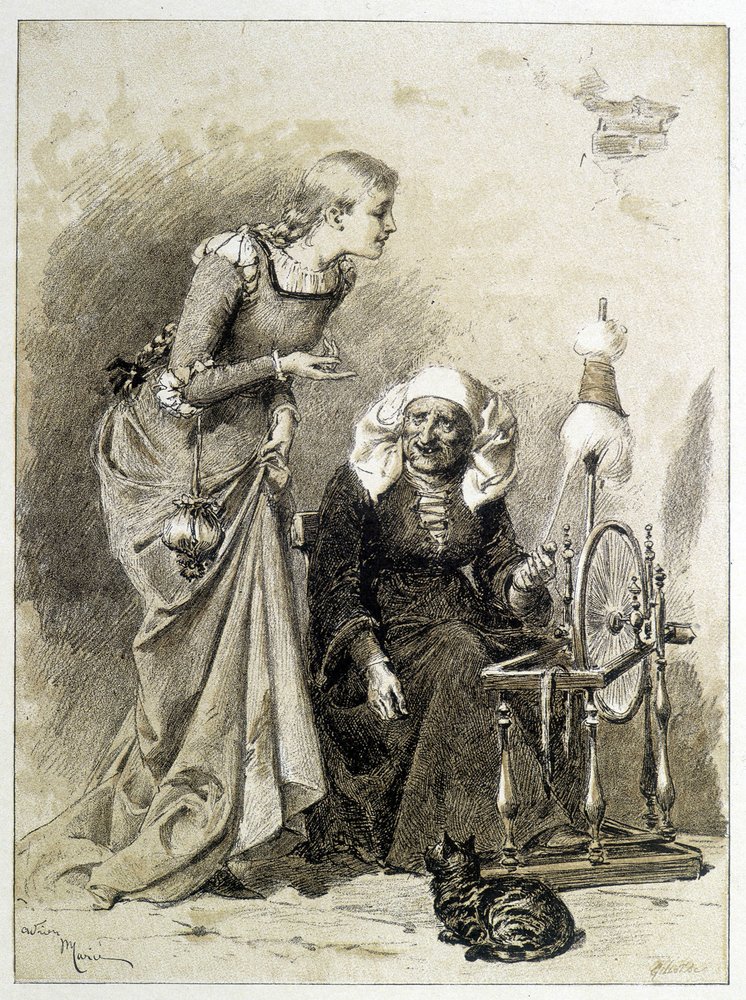 Sleeping Beauty - in ”Les Contes de Fées” by Charles Perrault, illustrations by Adrien Marie by Adrien Emmanuel Marie