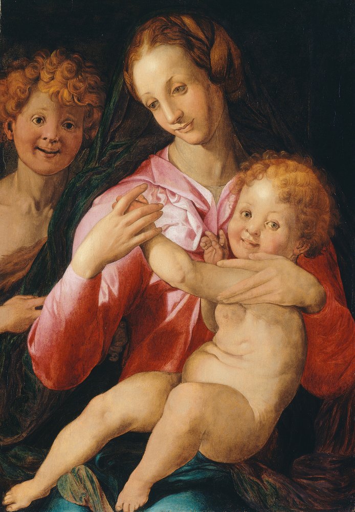 Virgin and Child with the Young Saint John the Baptist, 1527-1530 or later by Agnolo Bronzino