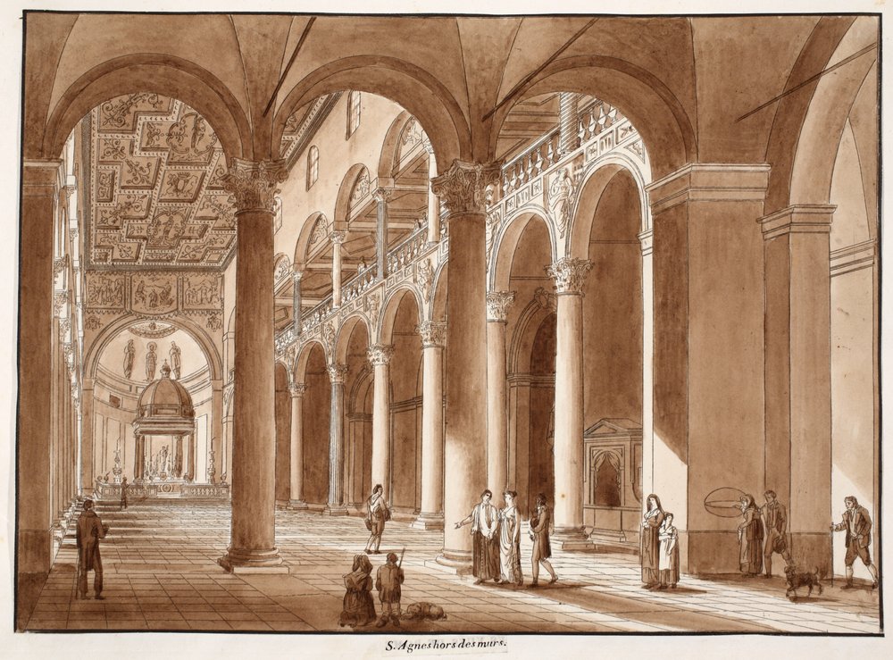 Basilica of Sant'Agnese fuori le Mura, 1833 by Agostino Tofanelli