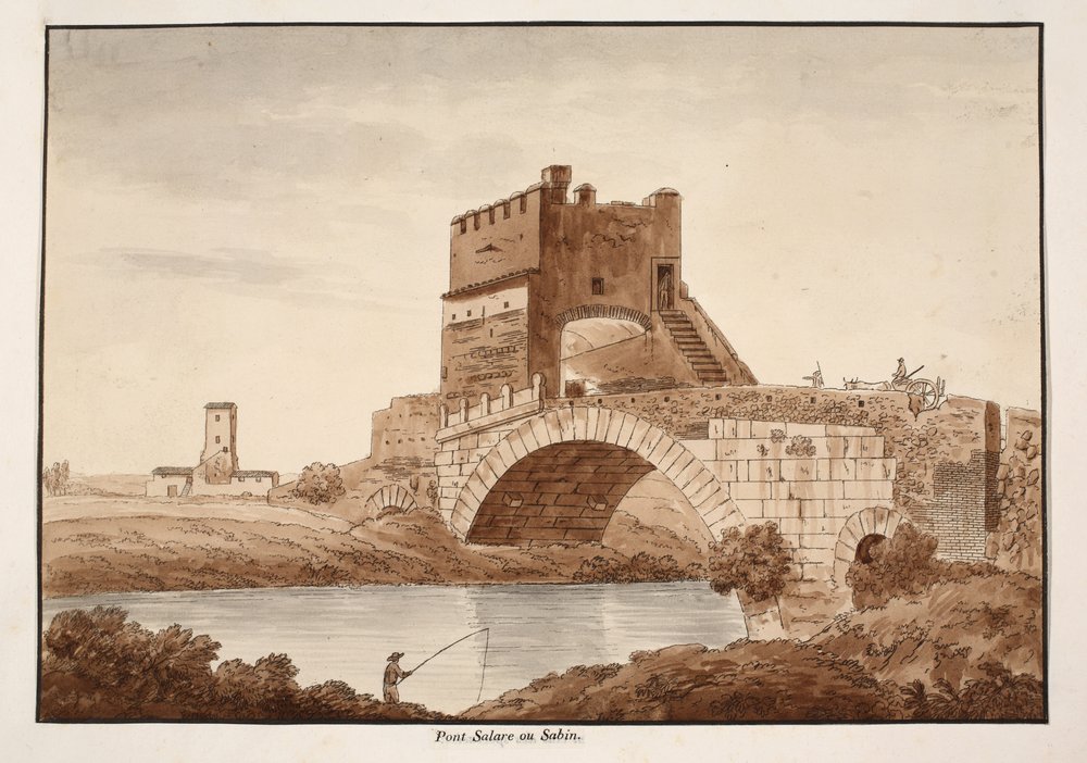 Ponte Salario, or Sabine, 1833 by Agostino Tofanelli