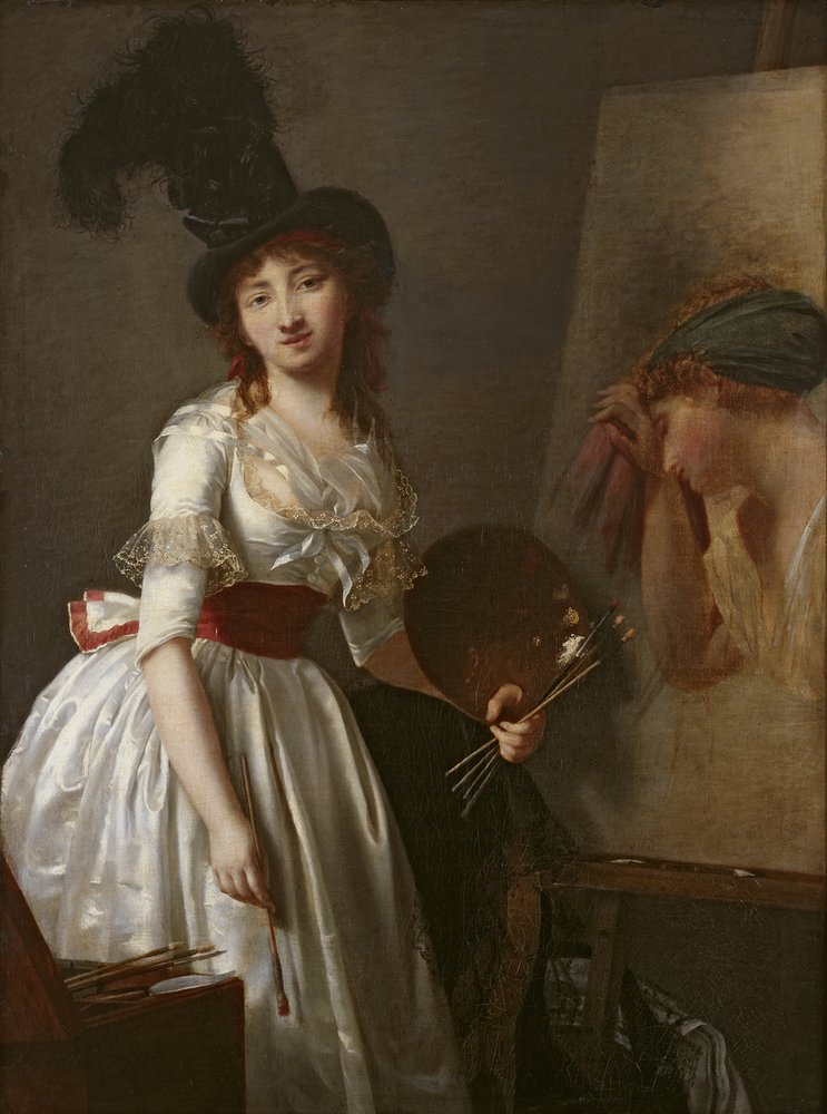 Portrait of a Female Painter, Pupil of David by Aimee Duvivier