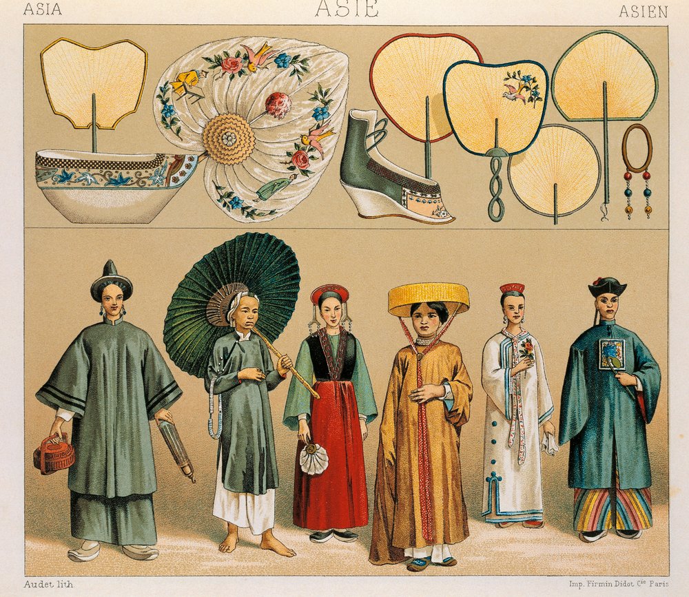 traditional chinese people drawing