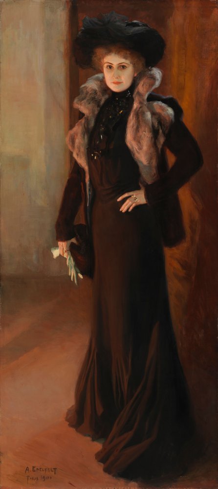 Portrait of the Opera Singer Aino Ackté by Albert Edelfelt