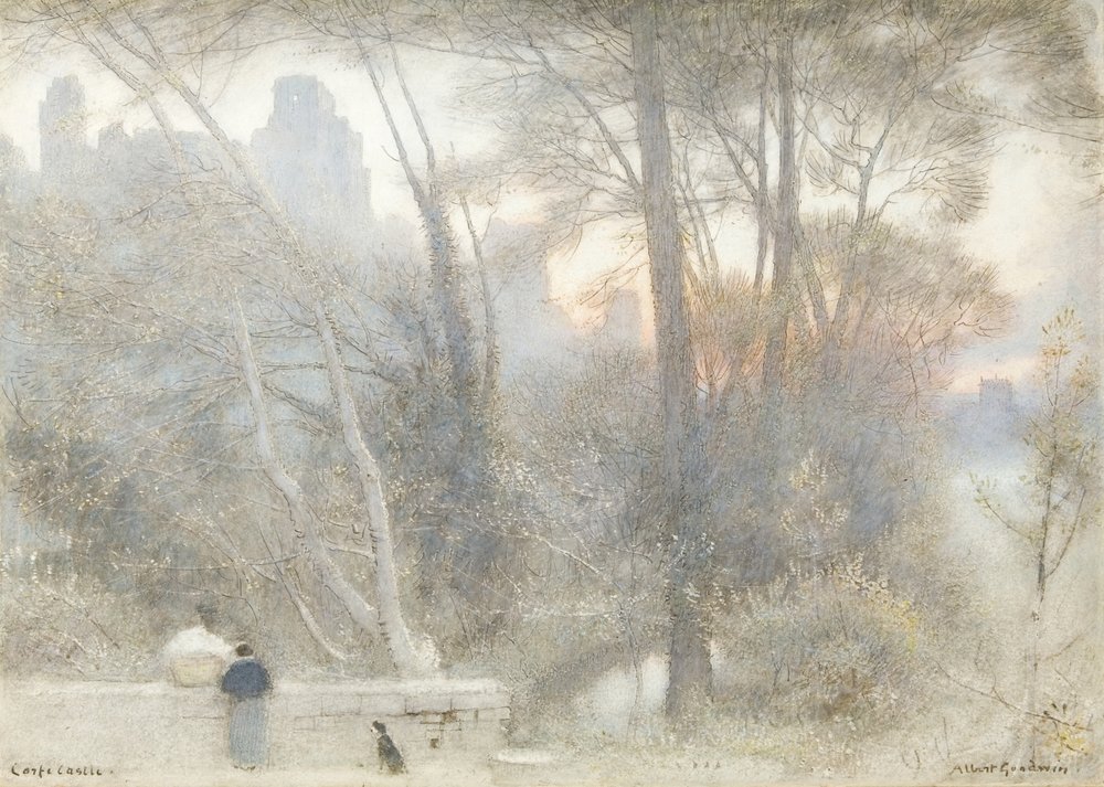 Corfe Castle by Albert Goodwin
