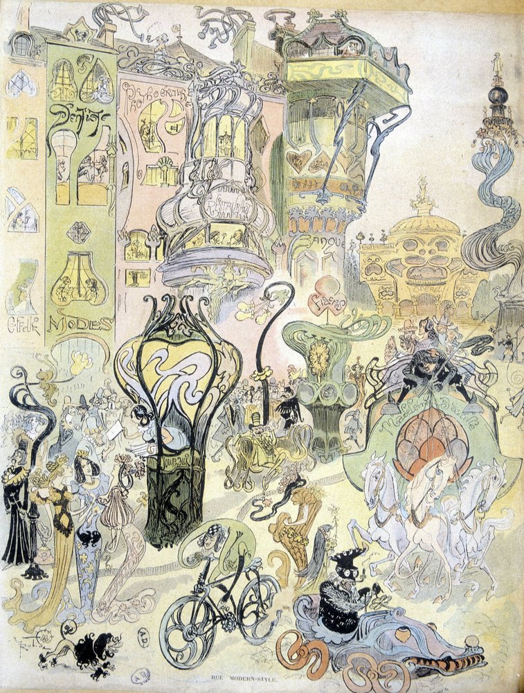 A modern city -style by Robida by Albert Robida