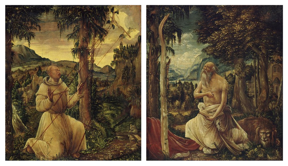 The Stigmatization of Saint Francis / The Penance of Saint Jerome by Albrecht Altdorfer