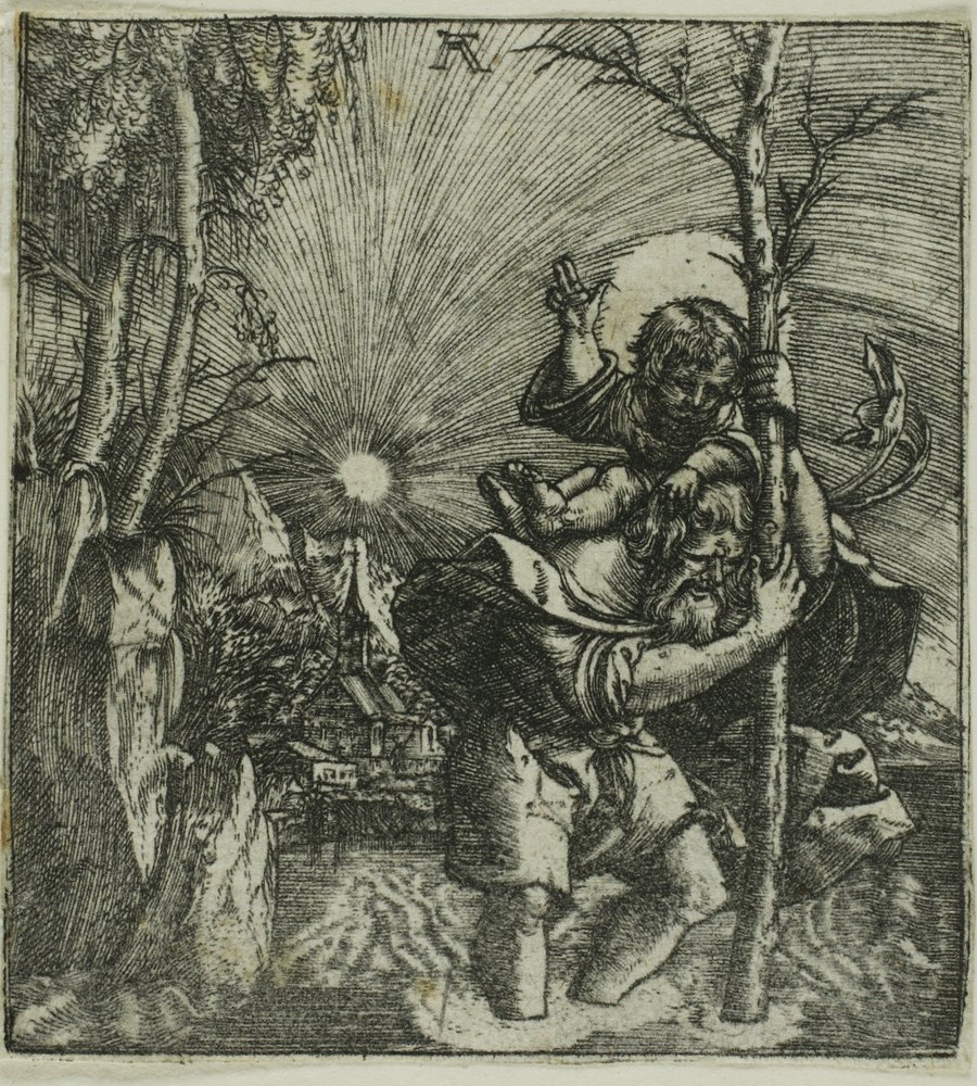 Saint Christopher Carrying the Christ Child by Albrecht Altdorfer