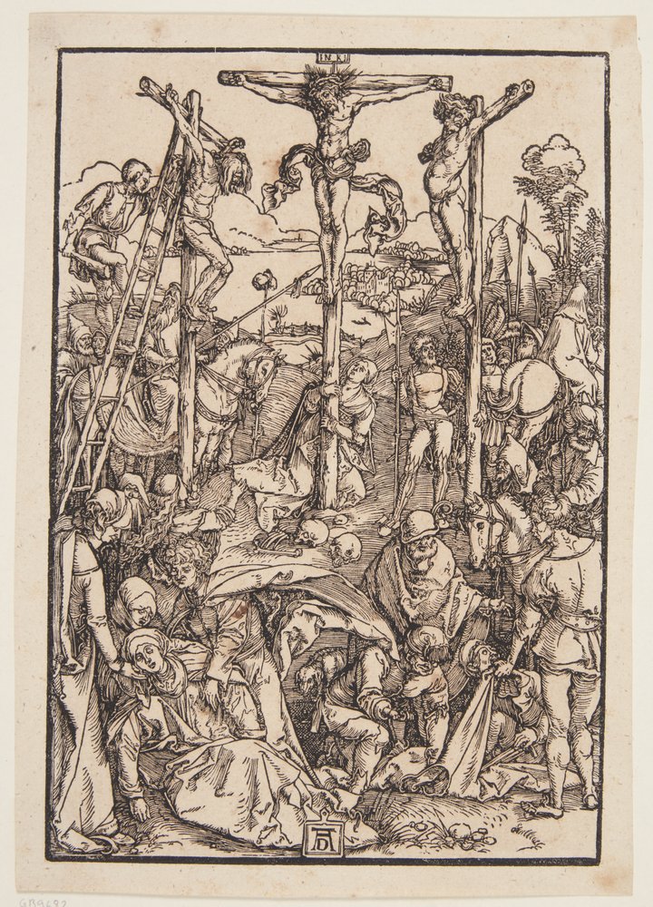 Calvary (modest woodcut) by Albrecht Dürer