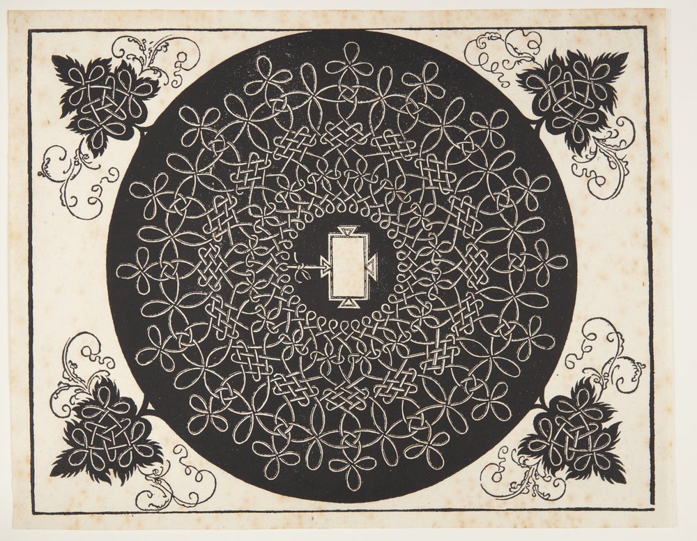 Interlaced Cord Pattern with Oblong Shield by Albrecht Dürer
