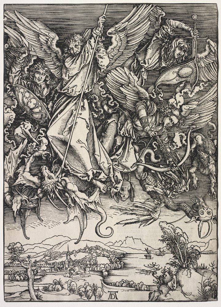 Revelation of St. John: St. Michael Fighting the Dragon by Albrecht Dürer