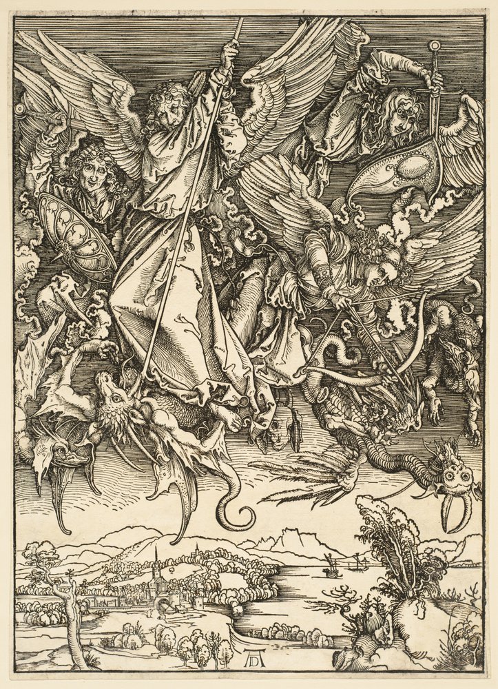 The Apocalypse: Saint Michael Fighting the Dragon by Albrecht Dürer