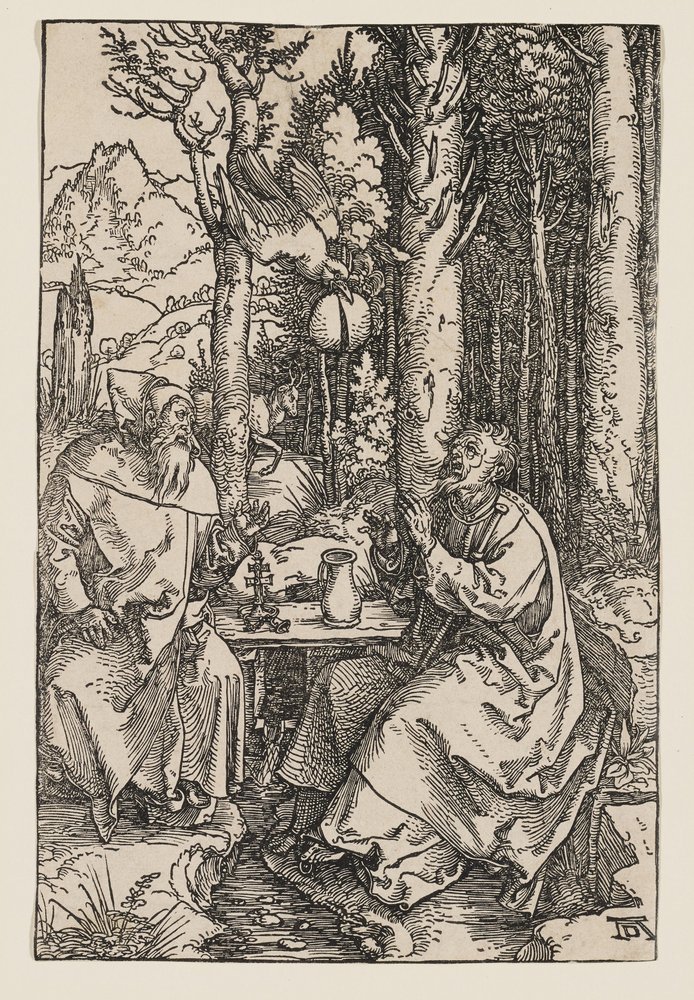 The Hermits St. Paul and St. Anthony by Albrecht Dürer