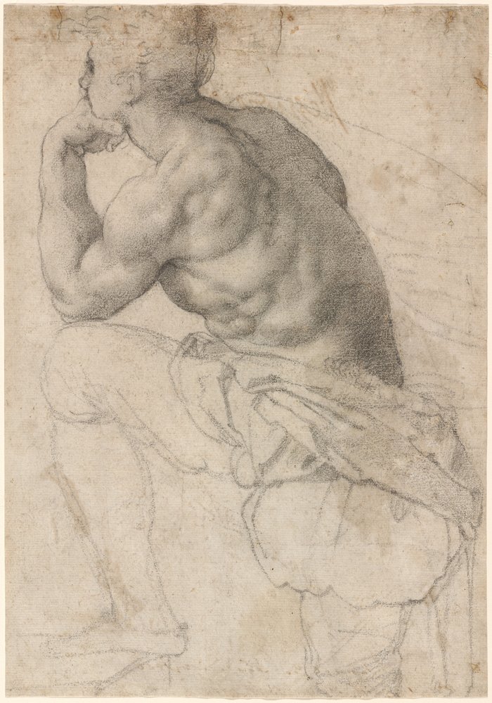 A Pearl Diver by Alessandro Allori