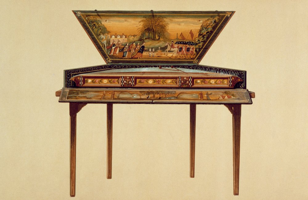 Hammered Dulcimer in a Painted Soundbox