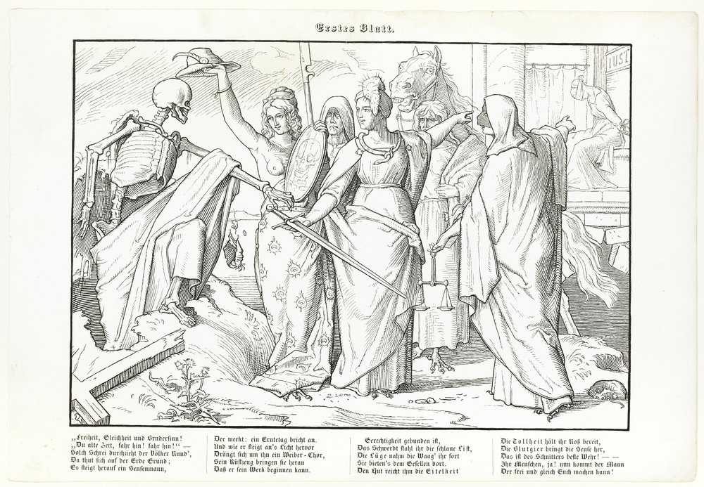 Another Dance of Death, plate I by Alfred Rethel