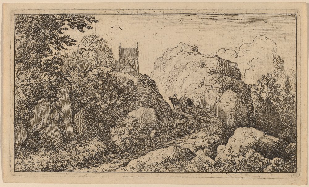 Cart in a Narrow Pass, probably c. 1645-1656 by Allart van Everdingen