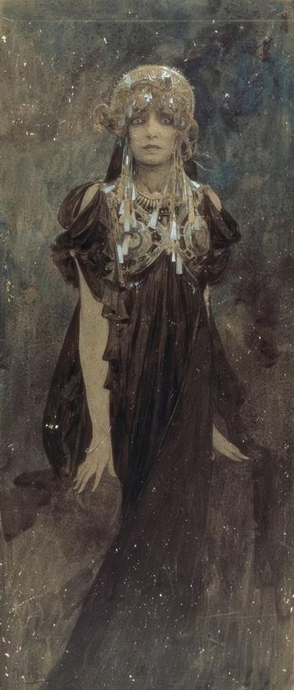 Sarah Bernhardt in the role of Medea by Alphonse Mucha