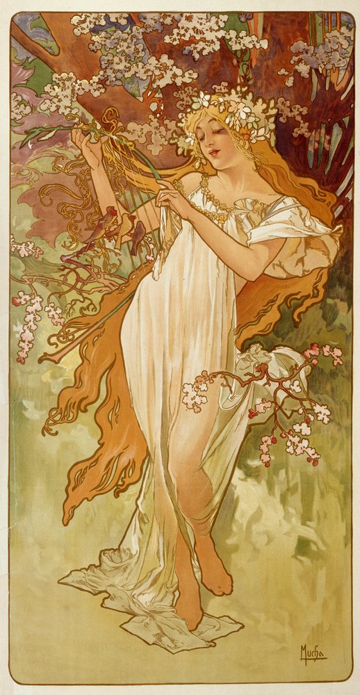 Spring, 1896 by Alphonse Mucha