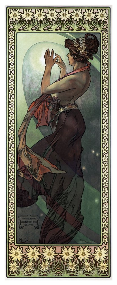 Stars: The Moon by Alphonse Mucha: Buy fine art print