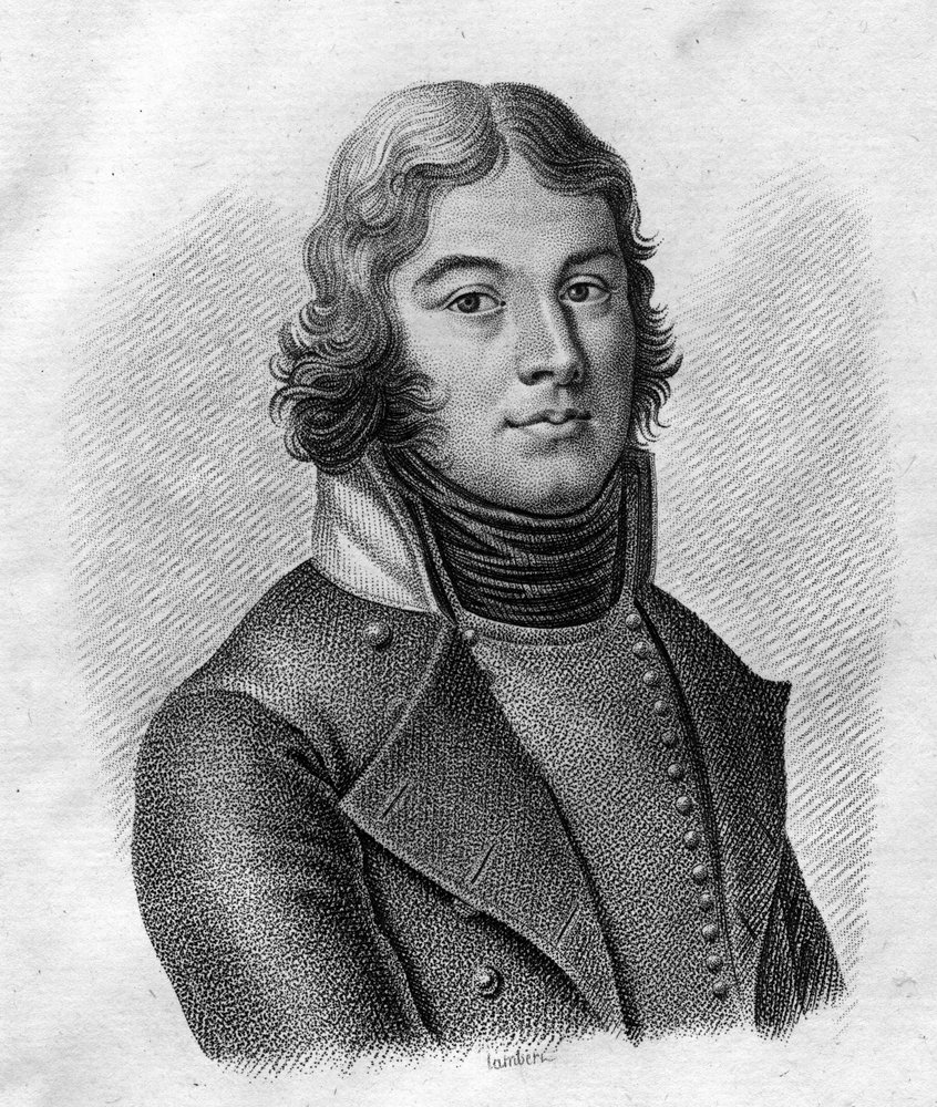 General Lazare Louis Hoche (1768-1797). Engraved by Ambroise Tardieu in ...