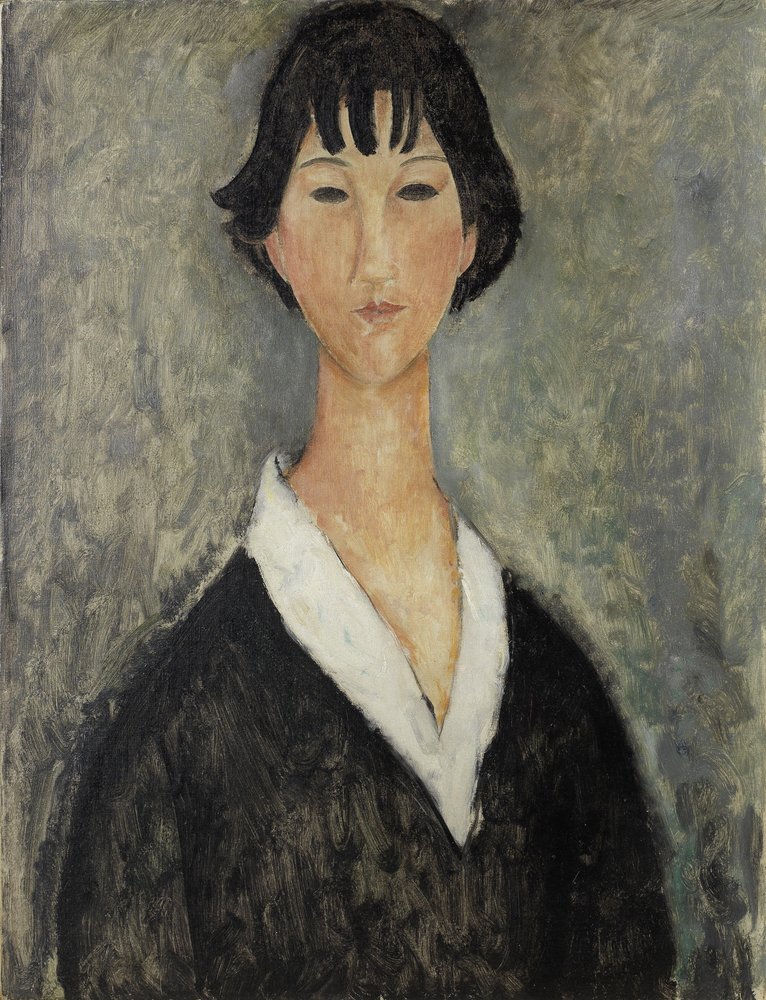 Young Girl with Black Hair by Amedeo Modigliani