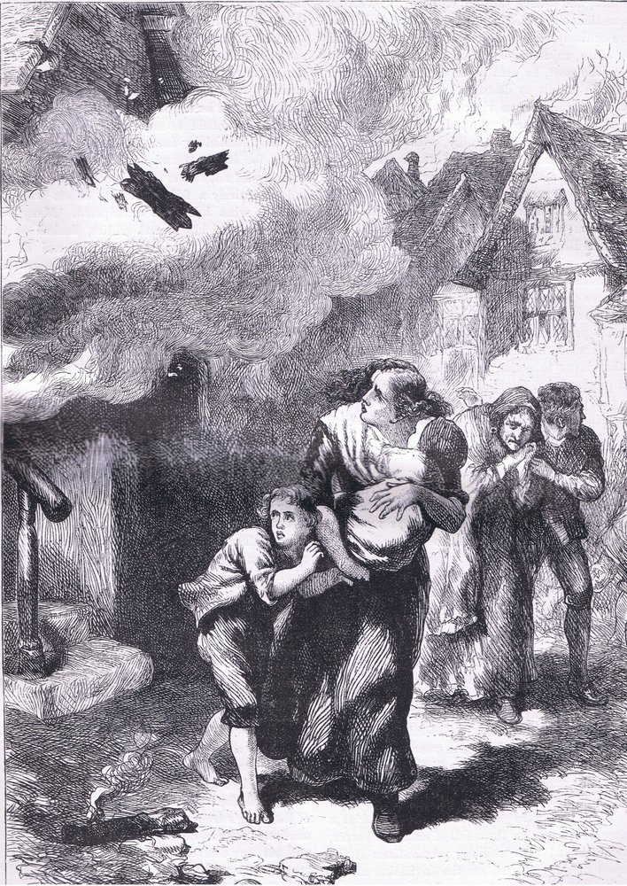 Incident in the burning of Norfolk (illustration from 