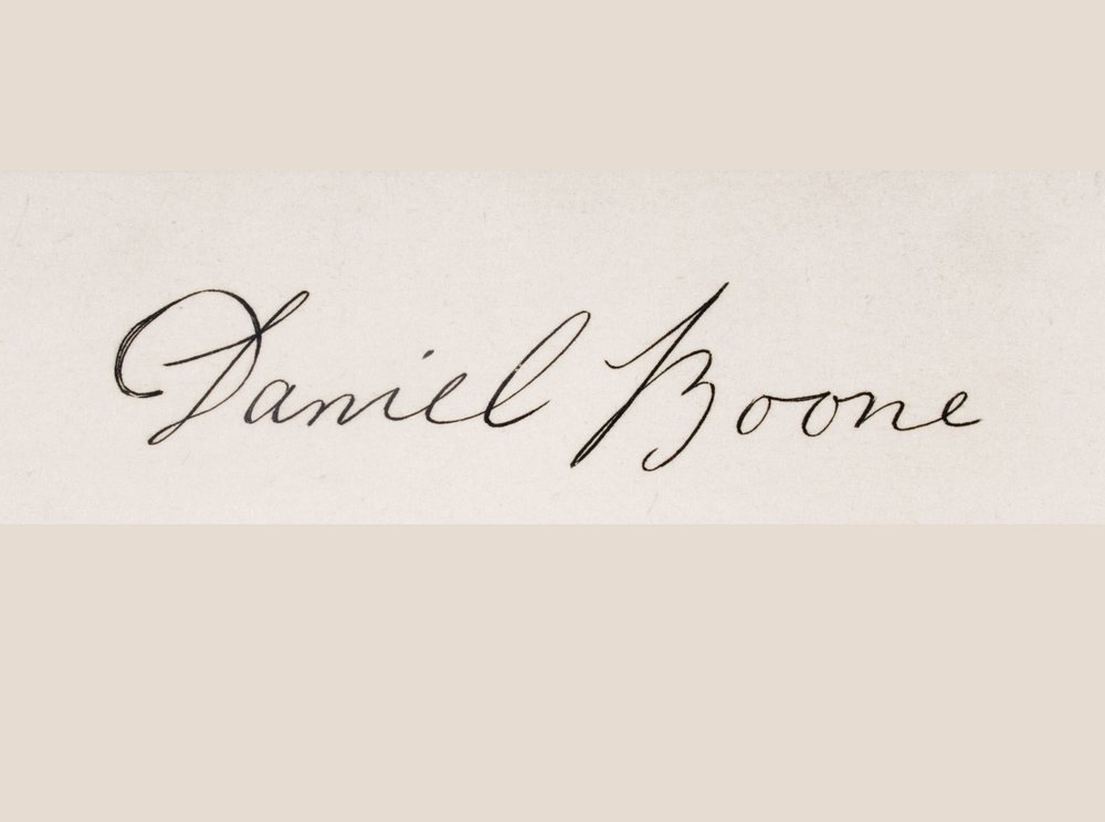 Signature of Daniel Boone by American School