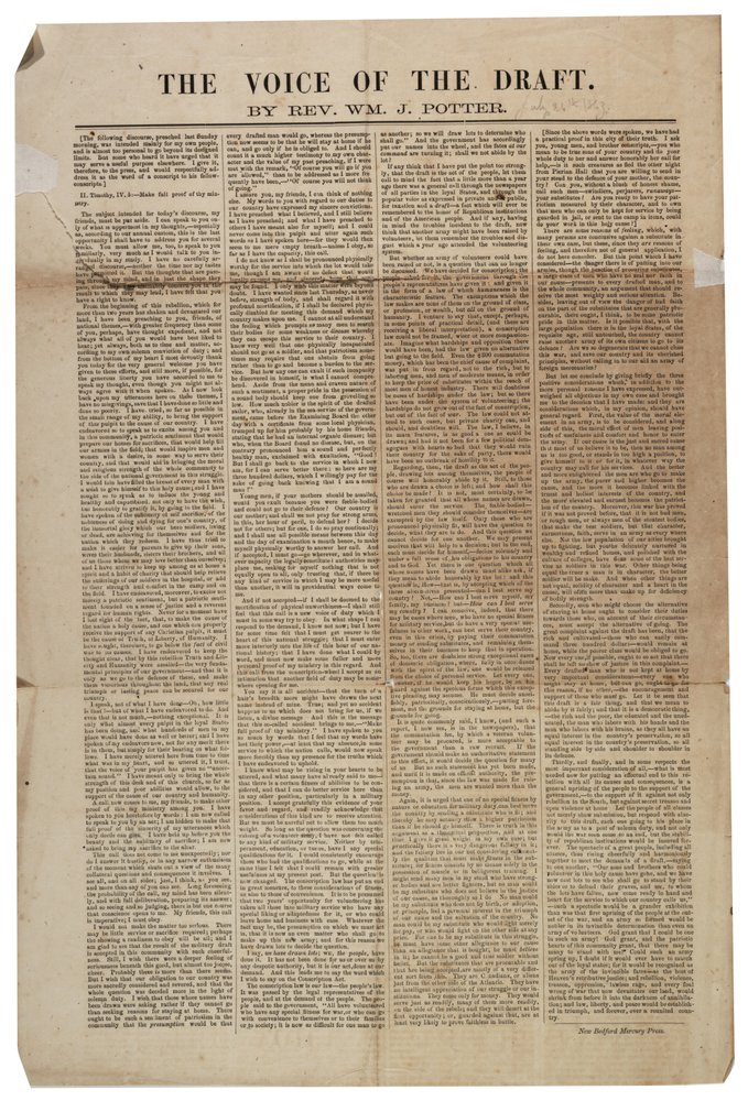 The Voice of the Draft, 21st July 1863 by American School