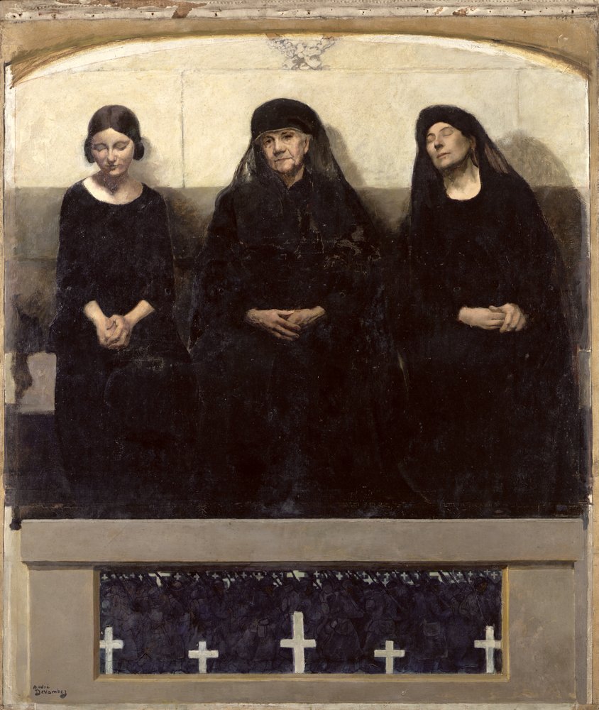 Three Women Grieving for a Lost One, central panel of the triptych 