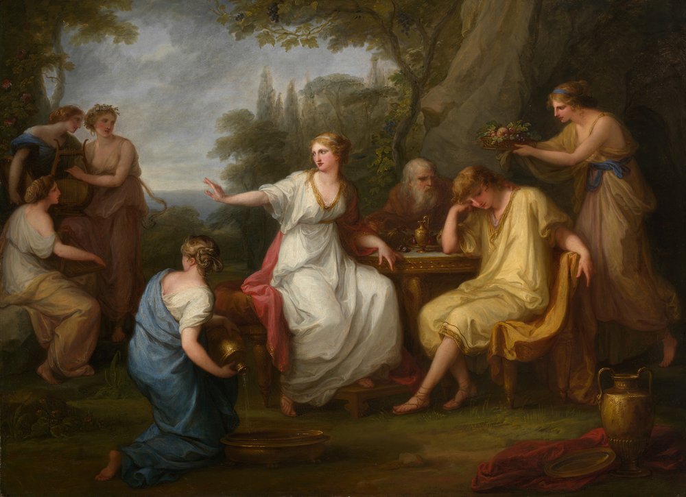 The Sorrow of Telemachus, 1783. by Angelica Kauffmann