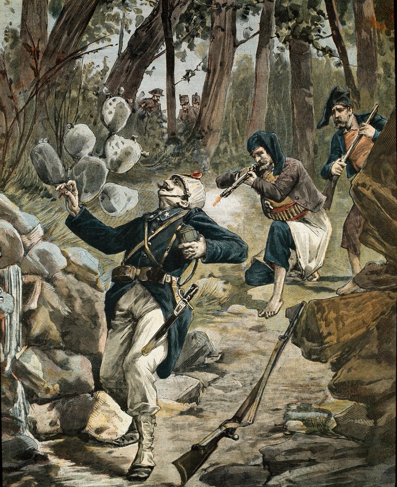Shoot-out Between Sardinian Bandits and Italian Army in the Woods by Anonymous Anonymous