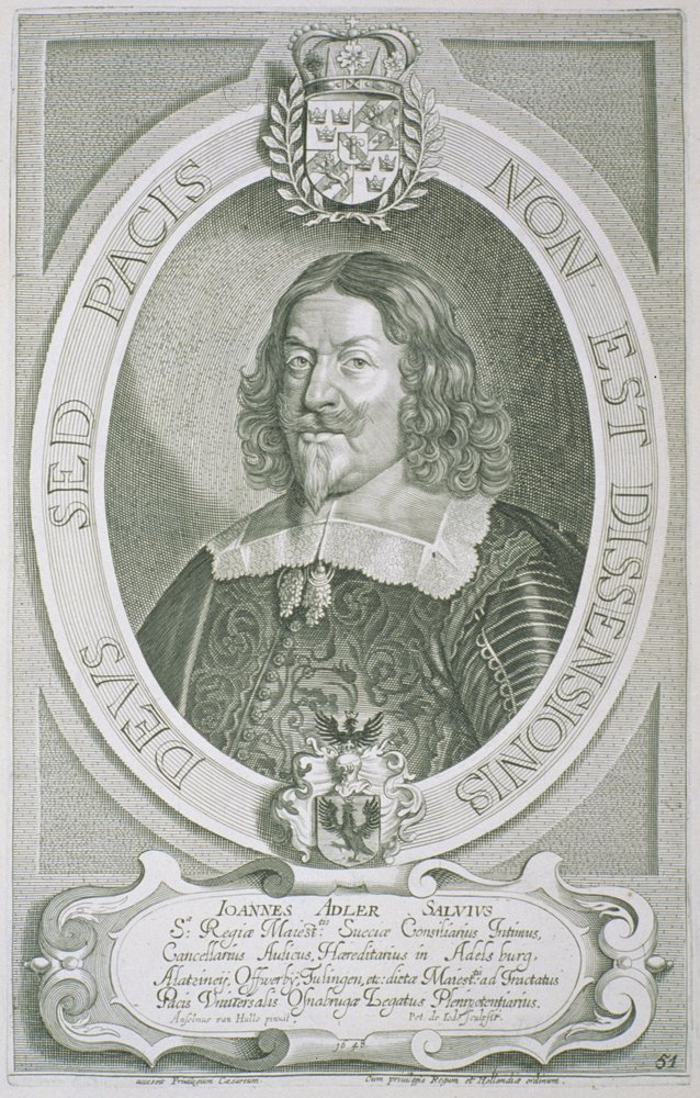 Johann Adler Salvius (1590-1652) from 'Portraits des Hommes Illustres ...