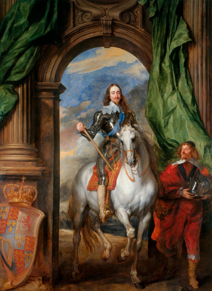Equestrian portrait of Charles I, King of England 1600-1649, with M. de St Antoine, 1633 by Anthony van Dyck