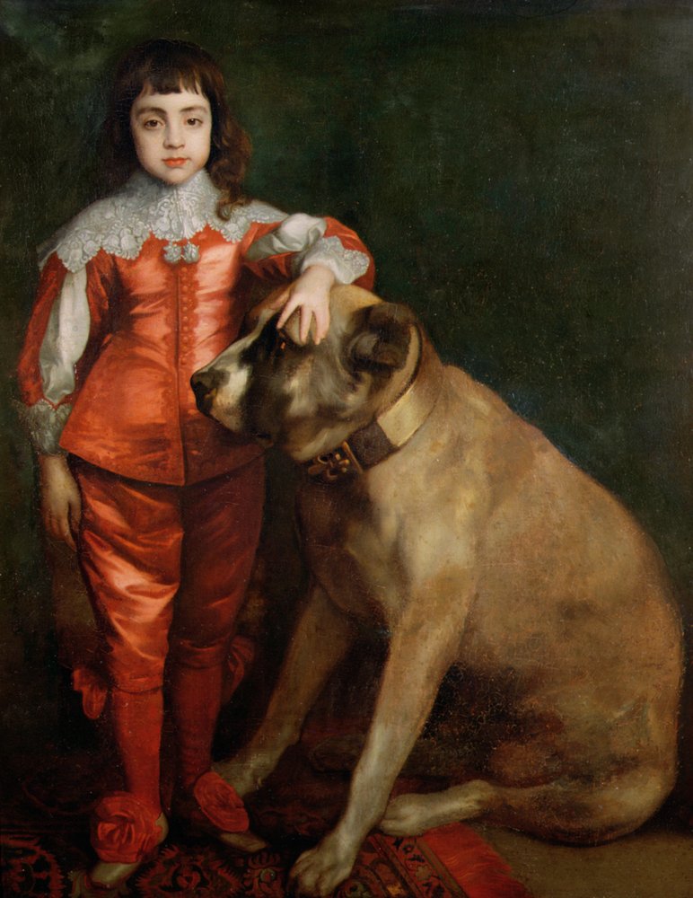Full Length Portrait of Charles II as a Boy with a Mastiff by Anthony van Dyck