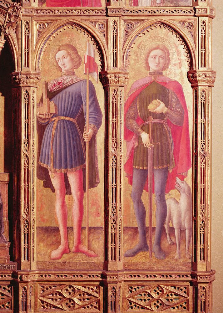 The Pesaro Polyptych, detail of two saints