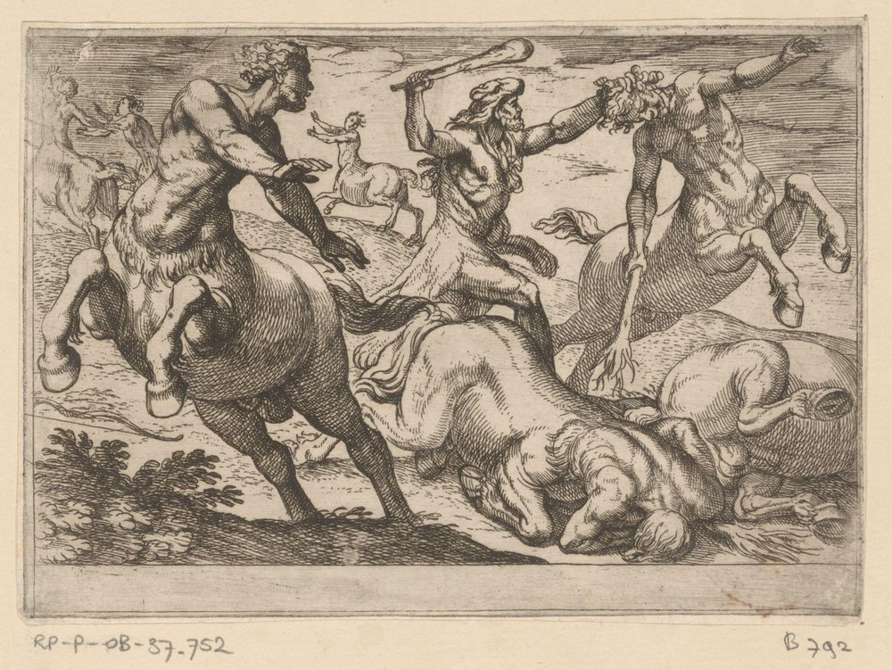 Hercules and the Centaurs The Twelve Labours of Hercules (series title) by Antonio Tempesta