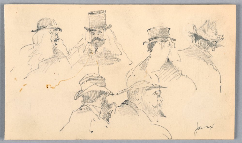 Sketches of Heads of Men by Arnold William Brunner